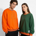 Sweat-shirt Réversible DOOBLE FACE — Orange & Vert