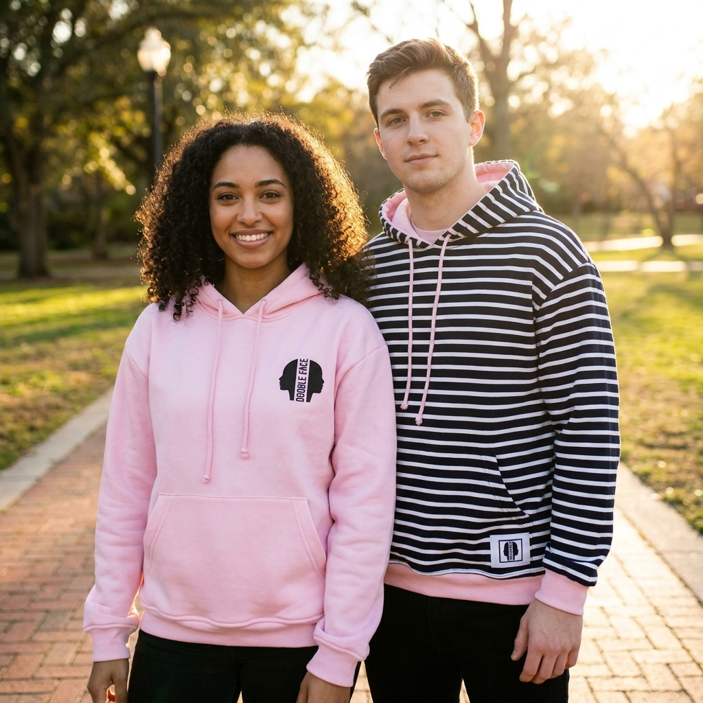 Sweat-shirt Réversible Mixte – Rose